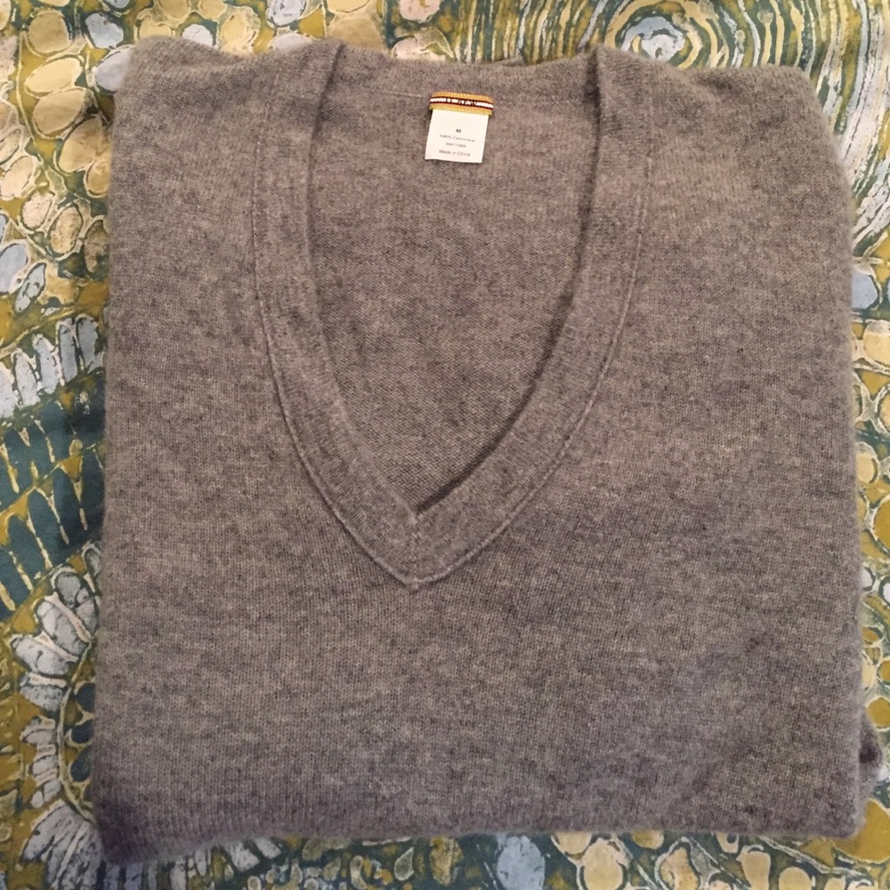 JCrew Gray cashmere sweater